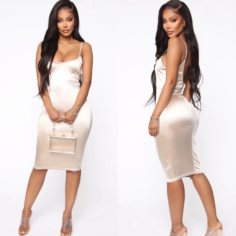 Slipping through satin  midi dress size XL